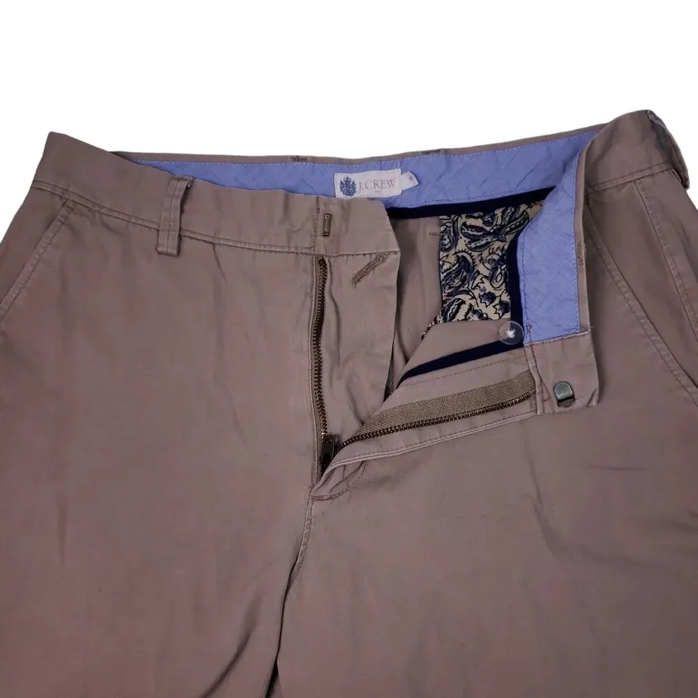 Vintage J. Crew Men's Chino Shorts Sz 33 Flat Front Khaki Beige Preppy Casual